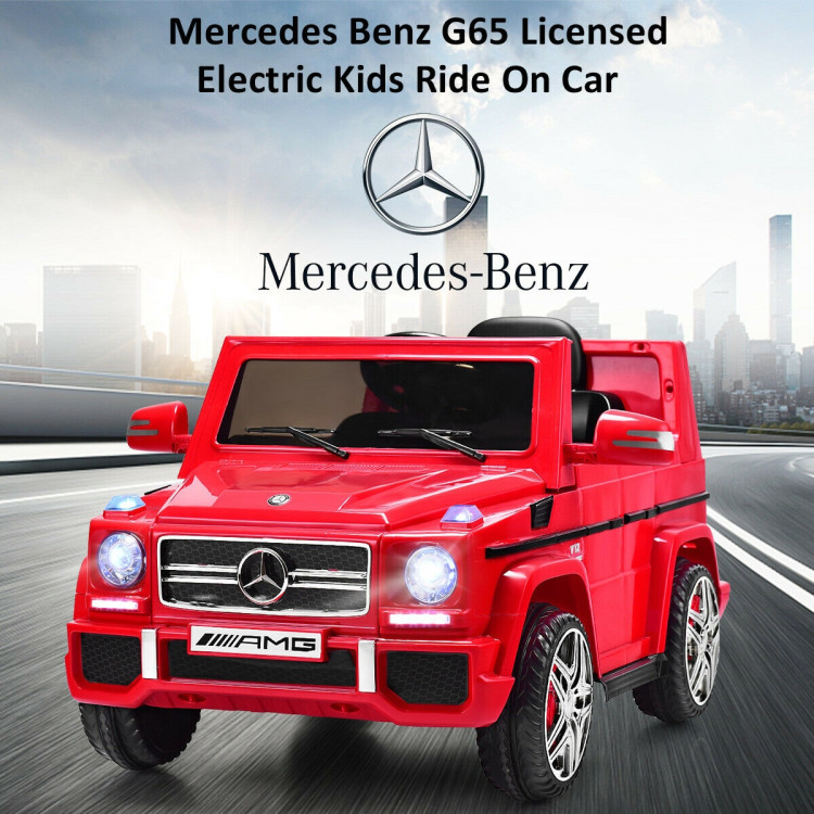 Mercedes Benz G65 Licensed Remote Control Kids Riding Car-RedCostway Gallery View 3 of 13