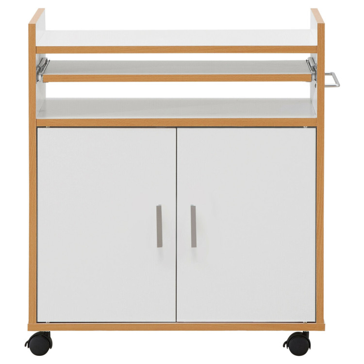Kitchen Island on Wheels with Removable Shelf and Towel RackCostway Gallery View 7 of 10
