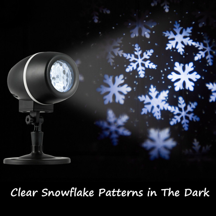 Outdoor Waterproof Christmas Snowflake LED Projector Lights with Remote ControlCostway Gallery View 5 of 12