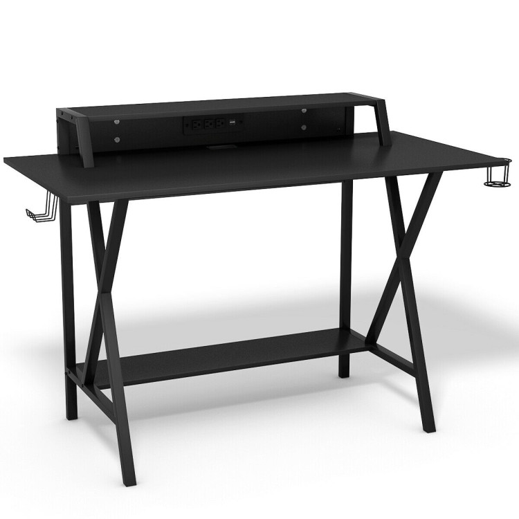 All-in-One Professional Gaming Desk with Cup and Headphone HolderCostway Gallery View 1 of 12