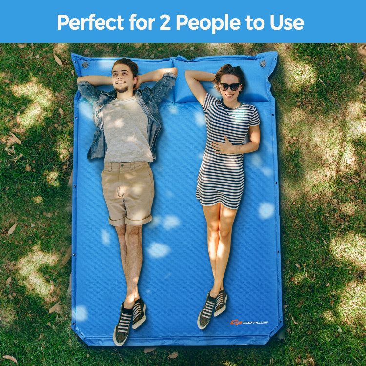 Self-Inflating Camping Outdoor Sleeping Mat with Pillows BagCostway Gallery View 9 of 10
