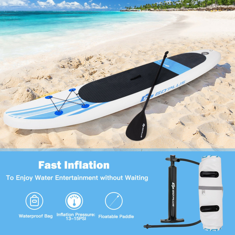 10 Feet Inflatable Stand Up Paddle Board with Carry BagCostway Gallery View 3 of 12