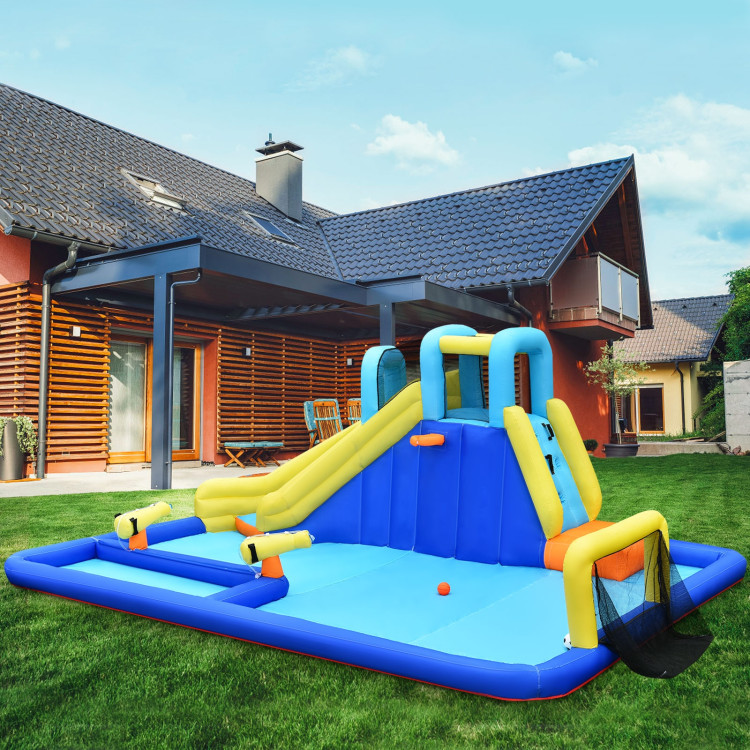 6-in-1 Inflatable Water Slide Jumping House without BlowerCostway Gallery View 2 of 15