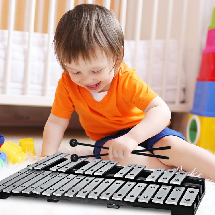 Foldable Aluminum Glockenspiel Xylophone 30 Note with BagCostway Gallery View 1 of 15