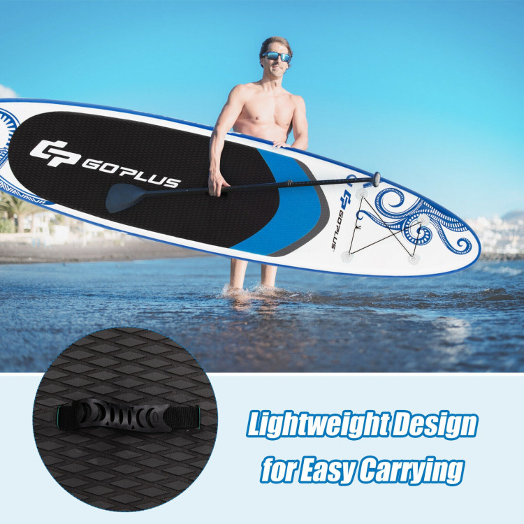10.6-Feet Inflatable Adjustable Paddle Board with Carry BagCostway Gallery View 10 of 10