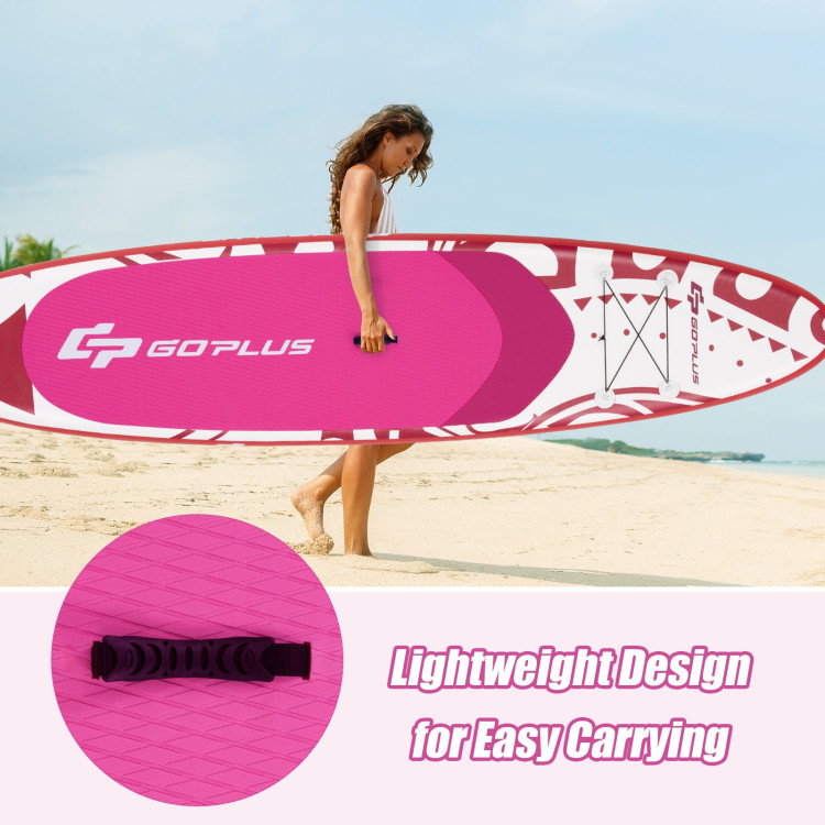 10.6 Feet Inflatable Adjustable Paddle Board with Carry Bag Costway Gallery View 7 of 12