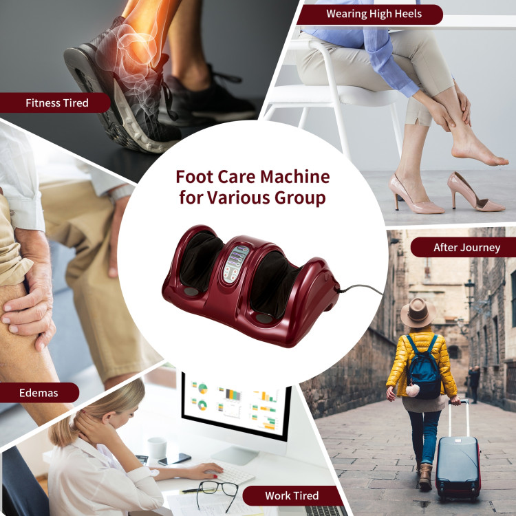 Therapeutic Shiatsu Foot Massager with High Intensity Rollers-RedCostway Gallery View 9 of 11