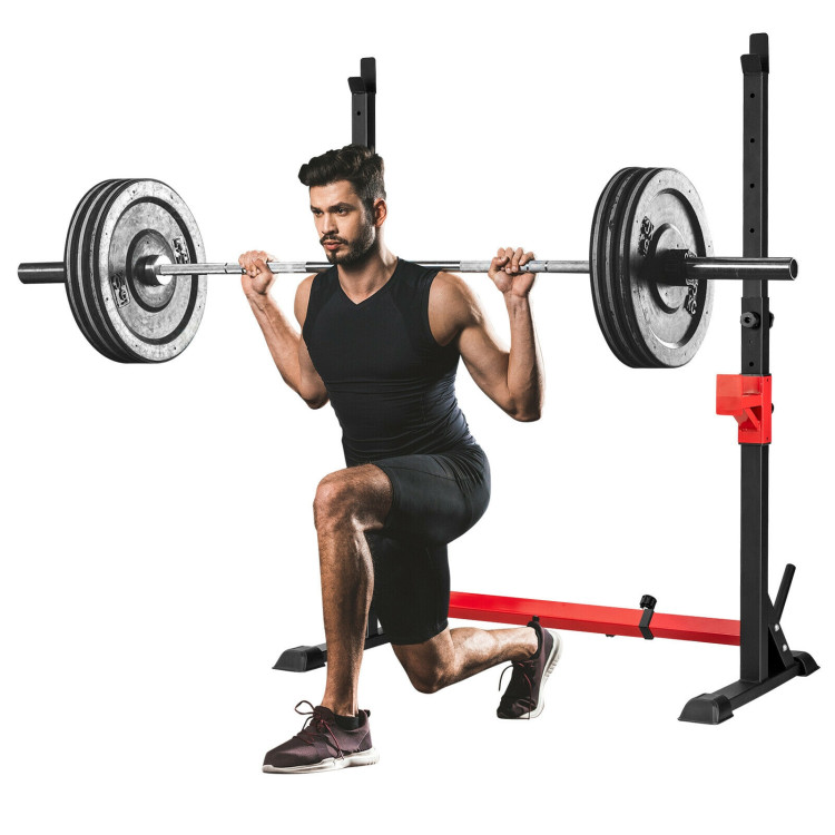 Adjustable Squat Rack Stand for Home Gym FitnessCostway Gallery View 9 of 10