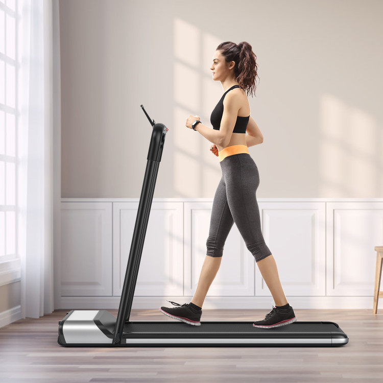 Ultra-thin Electric Folding Motorized Treadmill with LCD Monitor Low NoiseCostway Gallery View 1 of 10