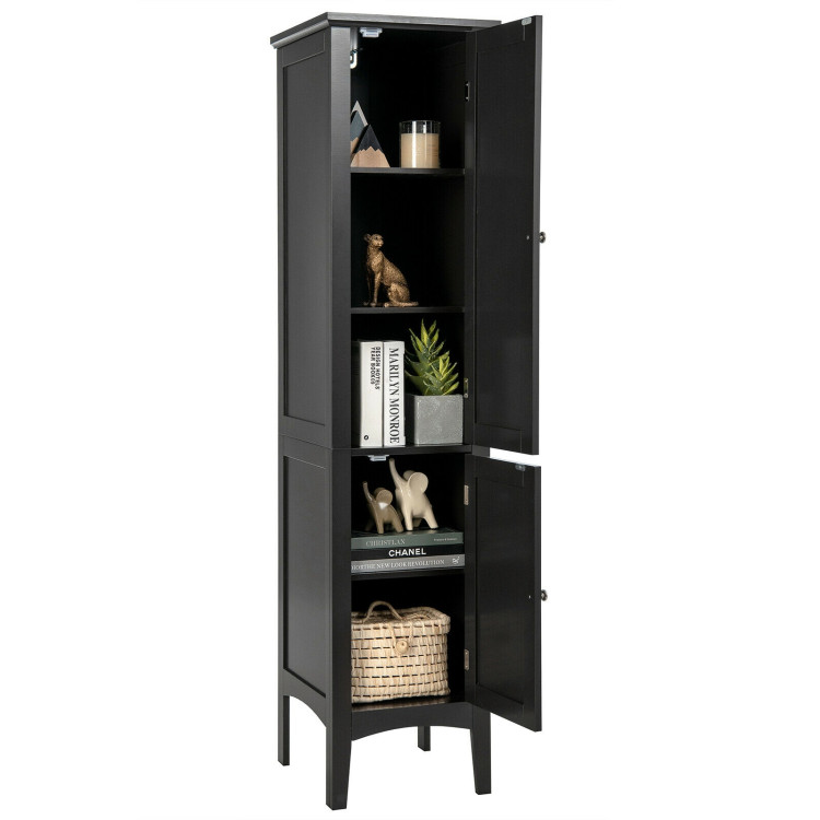 Freestanding Bathroom Storage Cabinet for Kitchen and Living Room-BlackCostway Gallery View 9 of 10