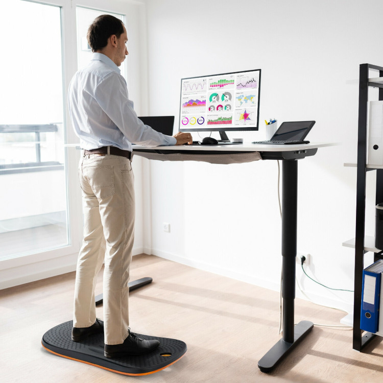 Portable Anti-Fatigue Balance Board with Raised Massage Points for Office-BlackCostway Gallery View 1 of 10