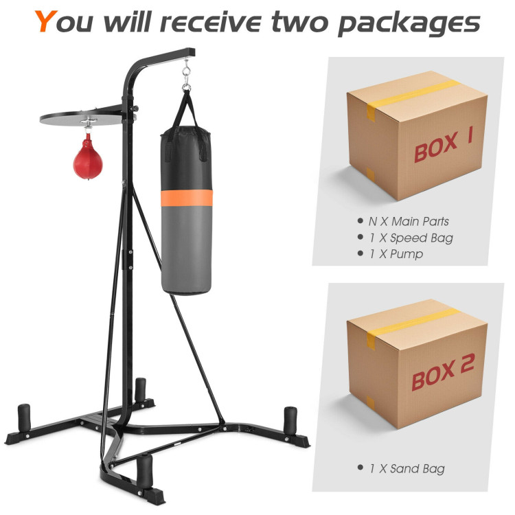 Heavy Duty Boxing Punching Stand With Heavy BagCostway Gallery View 9 of 10