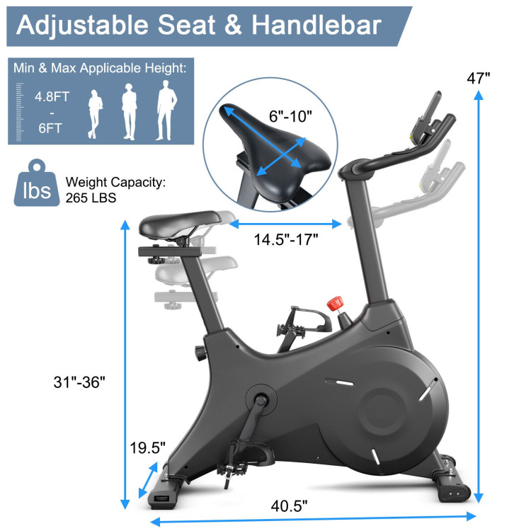 Magnetic Resistance Stationary Bike for Home GymCostway Gallery View 4 of 11