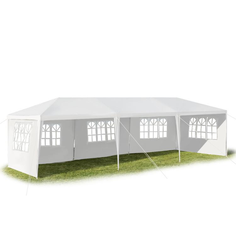 10 x 30 Feet Canopy Tent with 5 Removable Sidewalls for Party WeddingCostway Gallery View 9 of 14