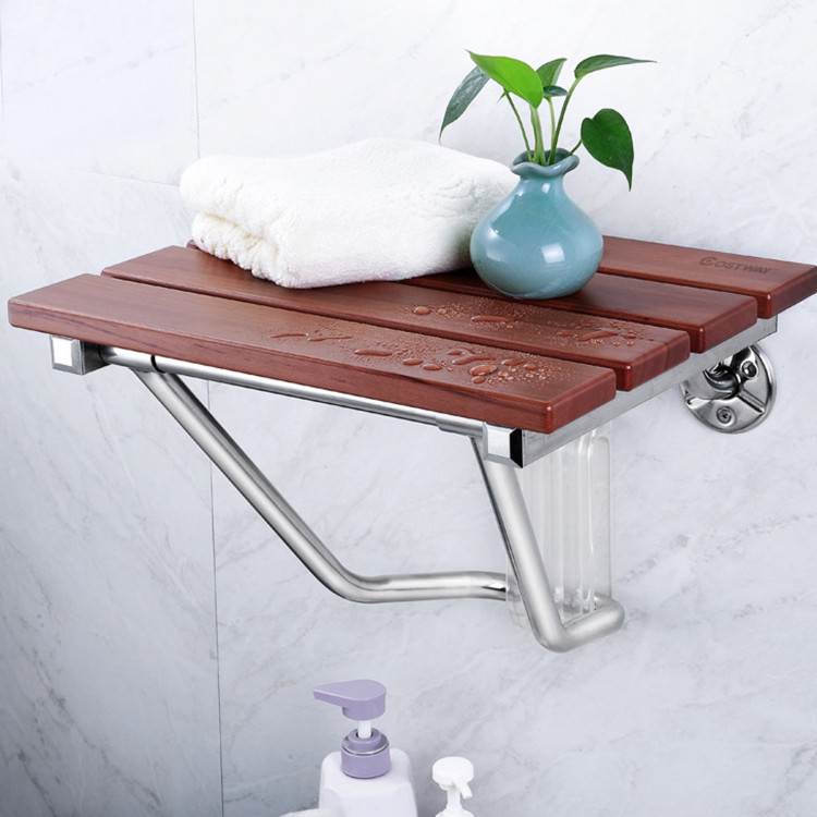 Wall-Mounted Folding Shower Seat BenchCostway Gallery View 1 of 13