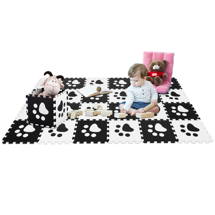 24 Pieces Baby Kids Carpet Puzzle Exercise MatCostway Gallery View 2 of 14
