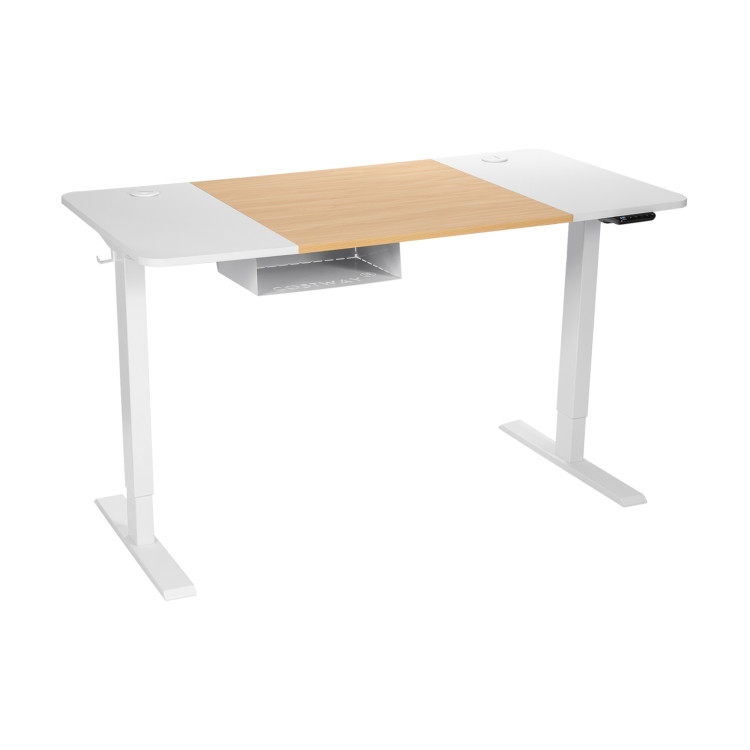 55 x 28 Inch Electric Adjustable Sit to Stand Desk with USB PortCostway Gallery View 17 of 21