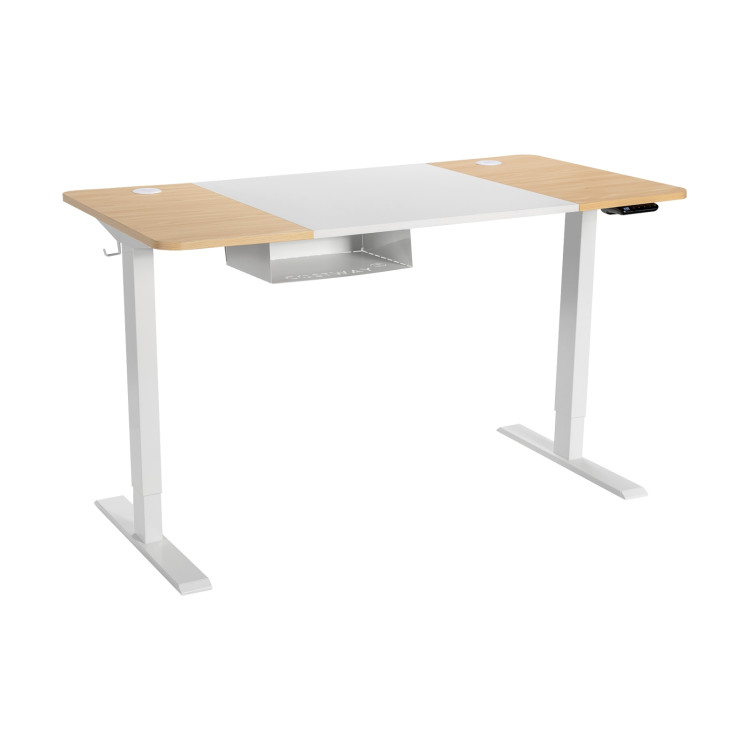 55 x 28 Inch Electric Adjustable Sit to Stand Desk with USB PortCostway Gallery View 8 of 21