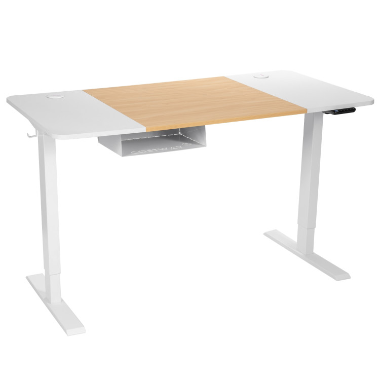 55 x 28 Inch Electric Adjustable Sit to Stand Desk with USB PortCostway Gallery View 18 of 21