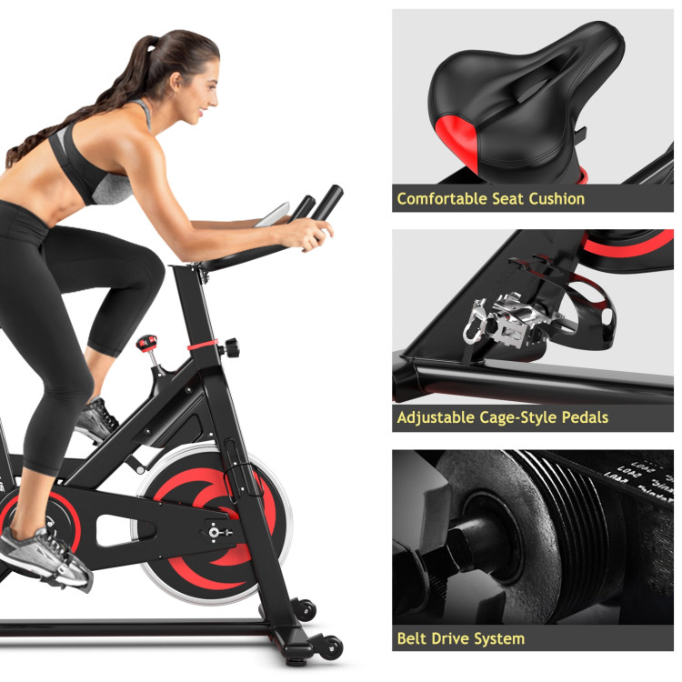 30 lbs Family Fitness Aerobic Exercise Magnetic BicycleCostway Gallery View 10 of 12