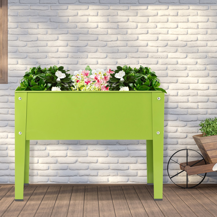 24.5 x 12.5 Inch Outdoor Elevated Garden Plant Stand Flower Bed BoxCostway Gallery View 1 of 10