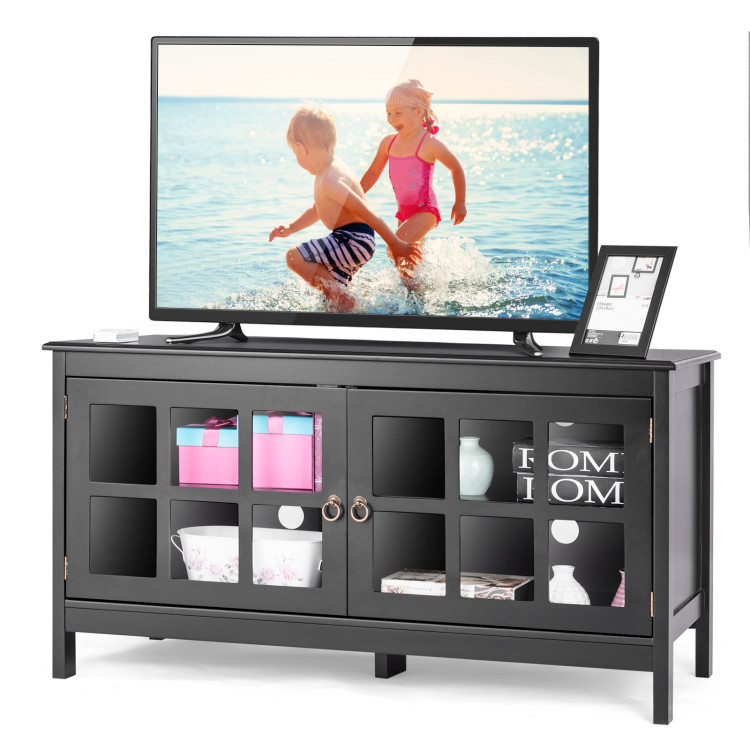 50 Inch Modern Wood Large TV Stand Entertainment Center for TVCostway Gallery View 10 of 14