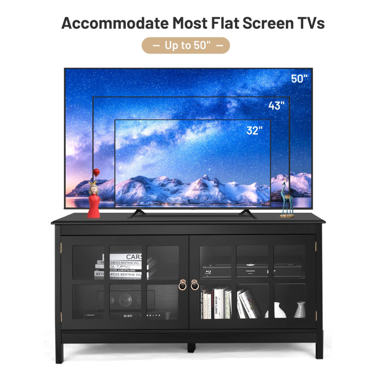 50 Inch Modern Wood Large TV Stand Entertainment Center for TVCostway Gallery View 11 of 14