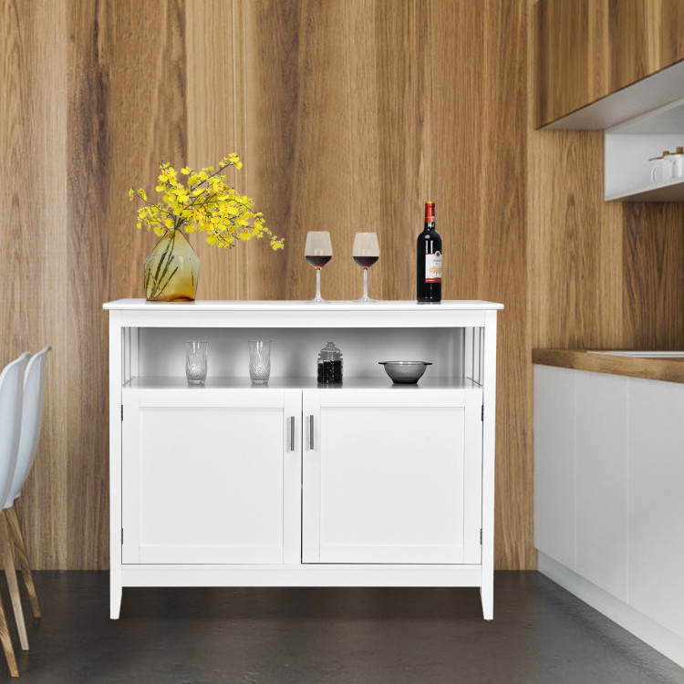 Modern Practical and Beautiful Wooden Kitchen Lockers with Large Storage SpaceCostway Gallery View 1 of 12