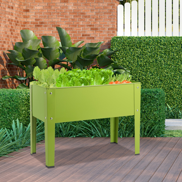 24.5 x 12.5 Inch Outdoor Elevated Garden Plant Stand Flower Bed BoxCostway Gallery View 6 of 10
