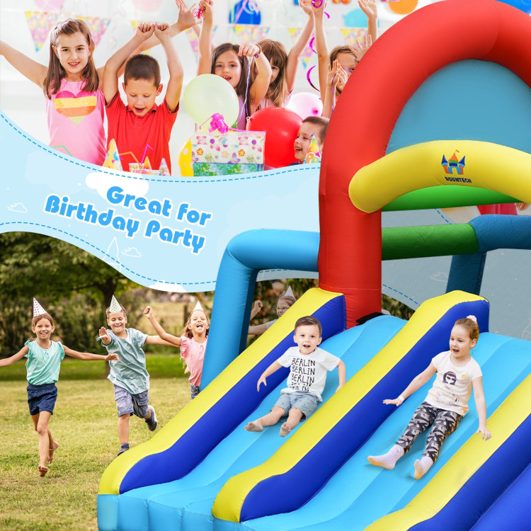 Inflatable Jumping Castle Bounce House with Dual Slides without BlowerCostway Gallery View 2 of 9