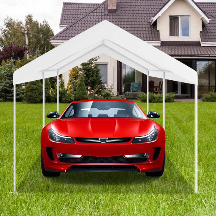 10 x 20 Feet Steel Frame Portable Car Canopy ShelterCostway Gallery View 9 of 12