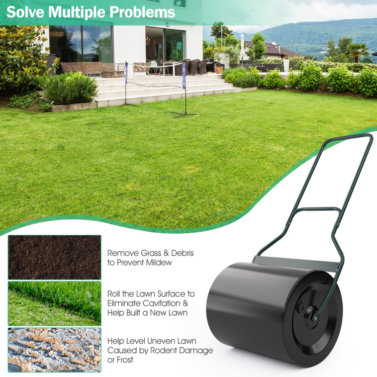 Lawn Roller with U-Shaped Handle for Garden BackyardCostway Gallery View 5 of 10