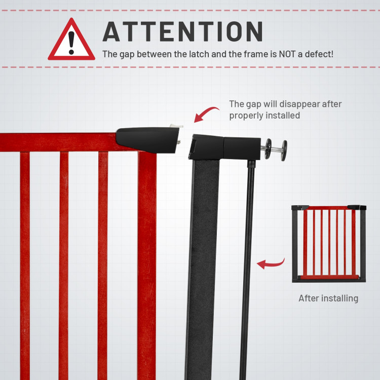 Extendable Safety Gate for Baby and Pet-RedCostway Gallery View 9 of 10