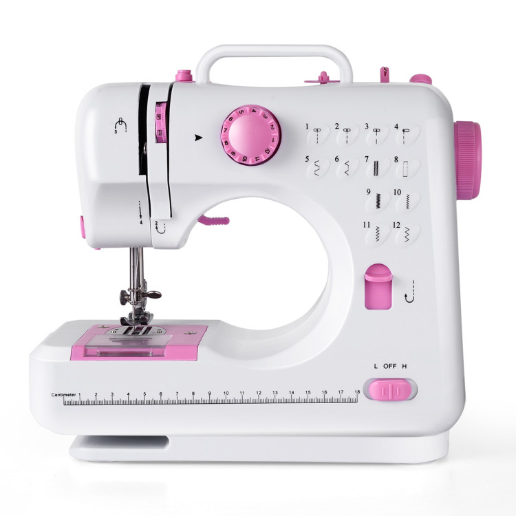 Free-Arm Crafting Mending Sewing Machine with 12 Built-in StitchedCostway Gallery View 19 of 19