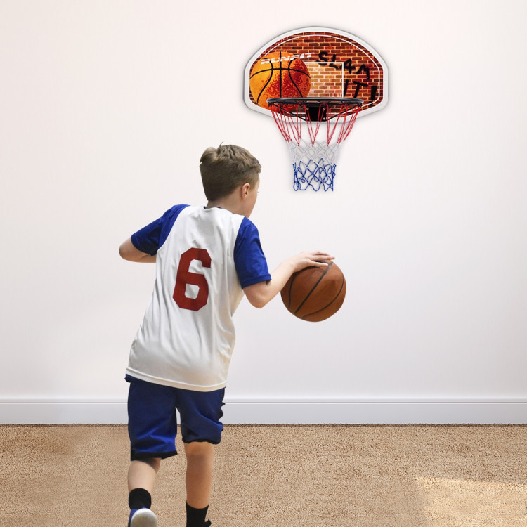 Wall Mounted Fan Backboard with Basketball Hoop and RimCostway Gallery View 6 of 11