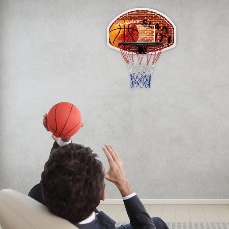 Wall Mounted Fan Backboard with Basketball Hoop and RimCostway Gallery View 7 of 11