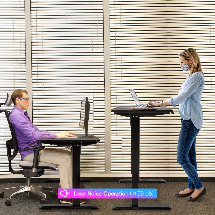 Electric Standing Gaming Desk with Height Adjustable Splice BoardCostway Gallery View 7 of 13