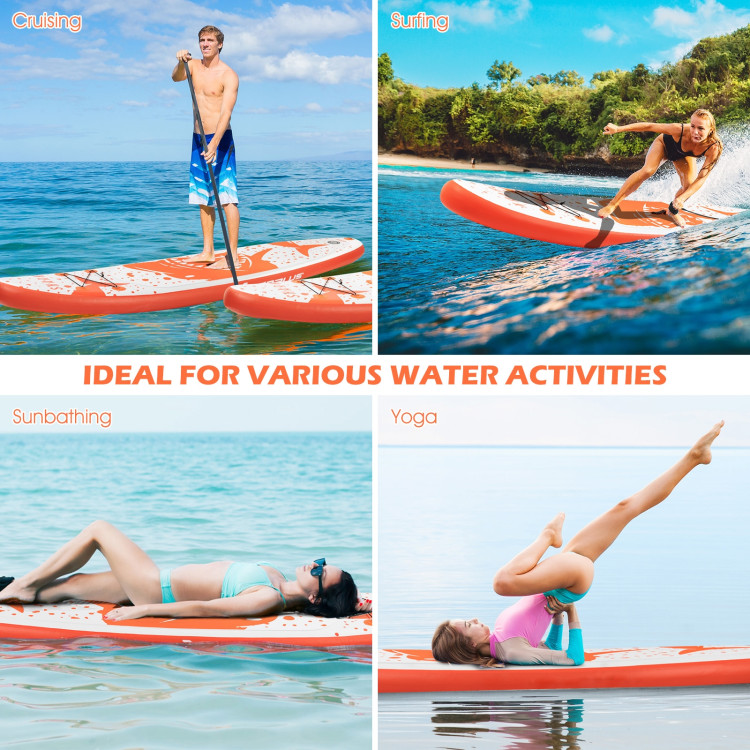 Inflatable Stand Up Paddle Board with Backpack Aluminum Paddle Pump-MCostway Gallery View 10 of 10