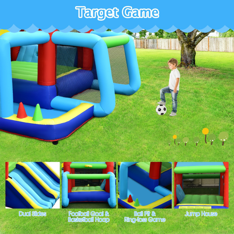 Inflatable Jumping Castle Bounce House with Dual Slides without BlowerCostway Gallery View 6 of 9