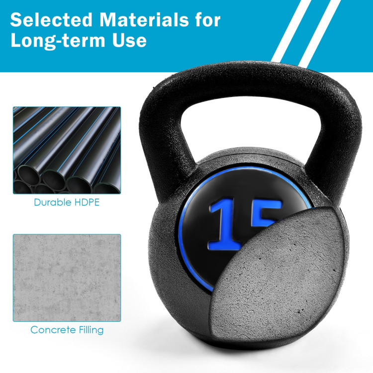 3 Pieces 5 10 15lbs Kettlebell Weight SetCostway Gallery View 11 of 11