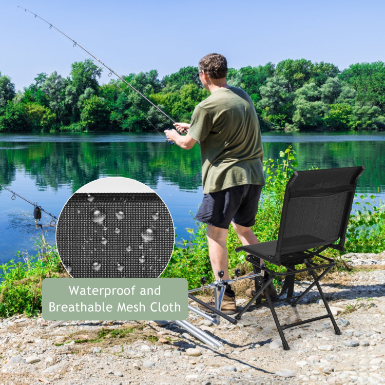 Foldable 360-degree Swivel Hunting Chair with Iron Frame for All-weather OutdoorCostway Gallery View 1 of 8