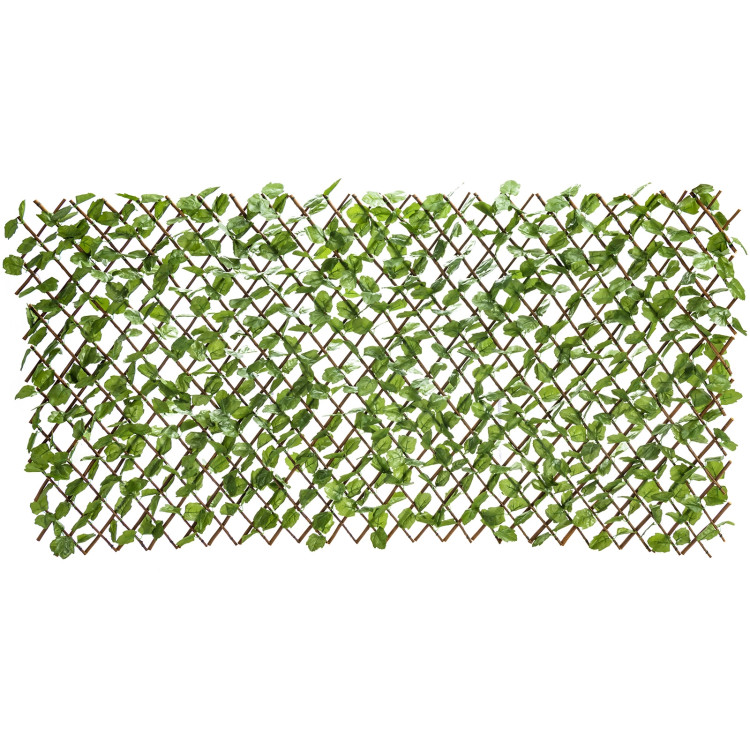 3 Pieces Retractable Artificial Leaf Faux Ivy Privacy Fence Screen ExpandableCostway Gallery View 12 of 15