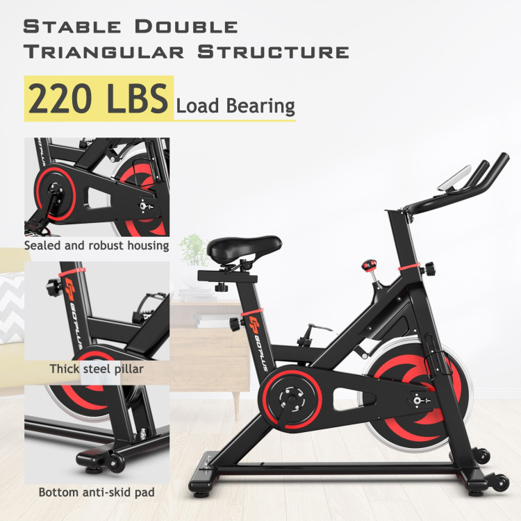 30 lbs Family Fitness Aerobic Exercise Magnetic BicycleCostway Gallery View 5 of 12
