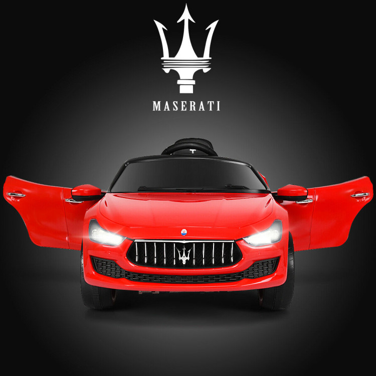 12V Remote Control Maserati Licensed Kids Ride on Car-RedCostway Gallery View 8 of 12