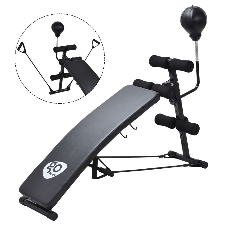 Adjustable Incline Curved Workout Fitness Sit Up BenchCostway Gallery View 10 of 15