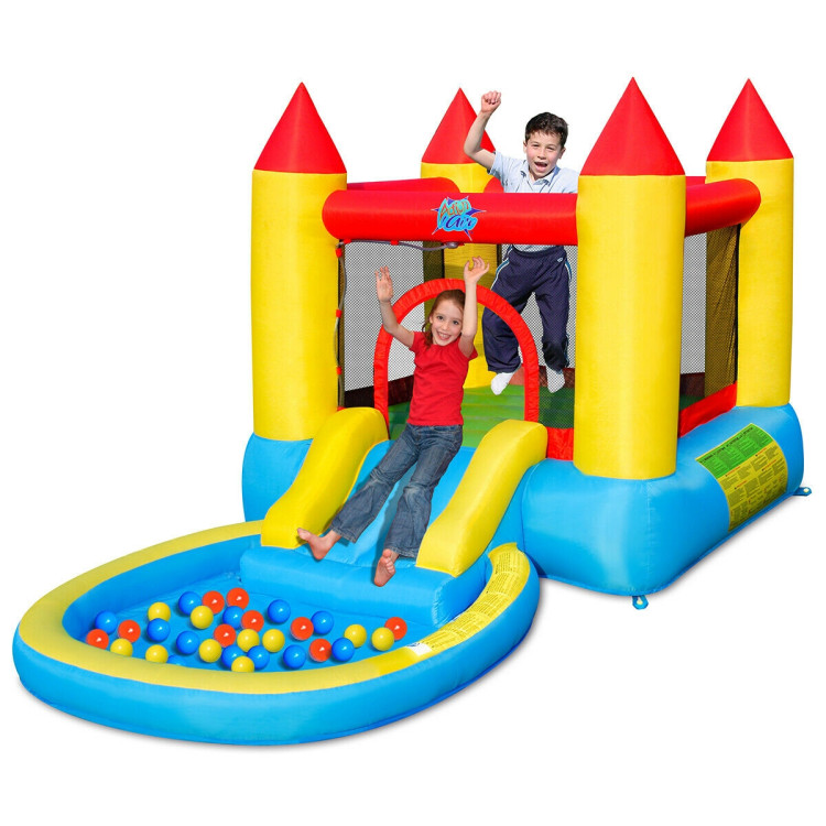 Inflatable Kids Slide Bounce House with 580w BlowerCostway Gallery View 8 of 12