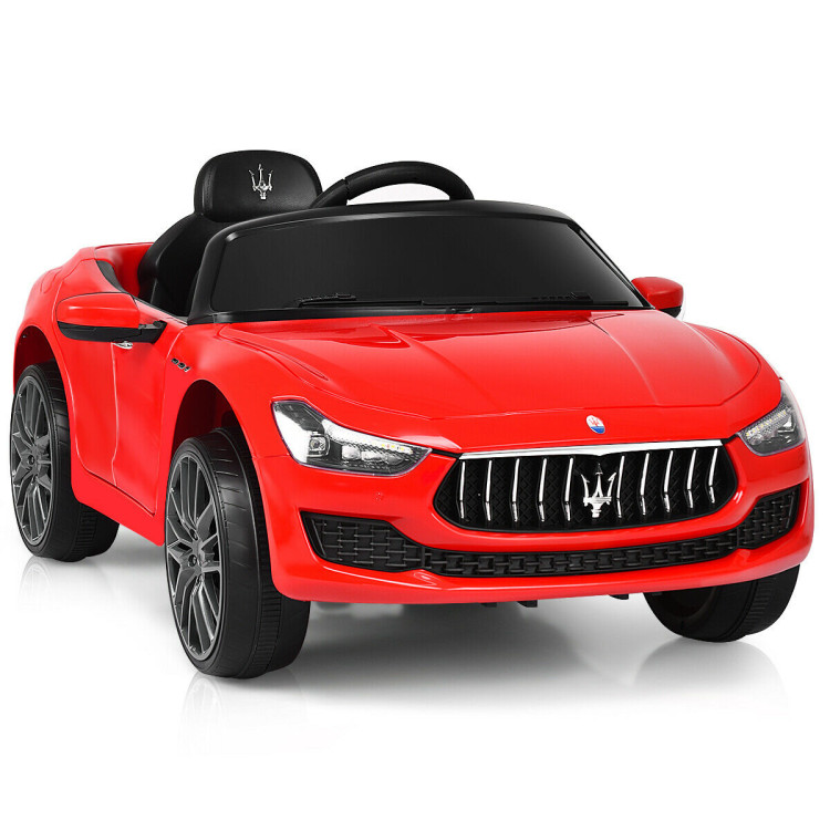 12V Remote Control Maserati Licensed Kids Ride on Car-RedCostway Gallery View 1 of 12