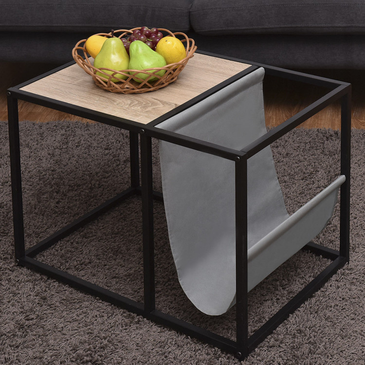 End Table Side Accent Metal Magazine OrganizerCostway Gallery View 2 of 12