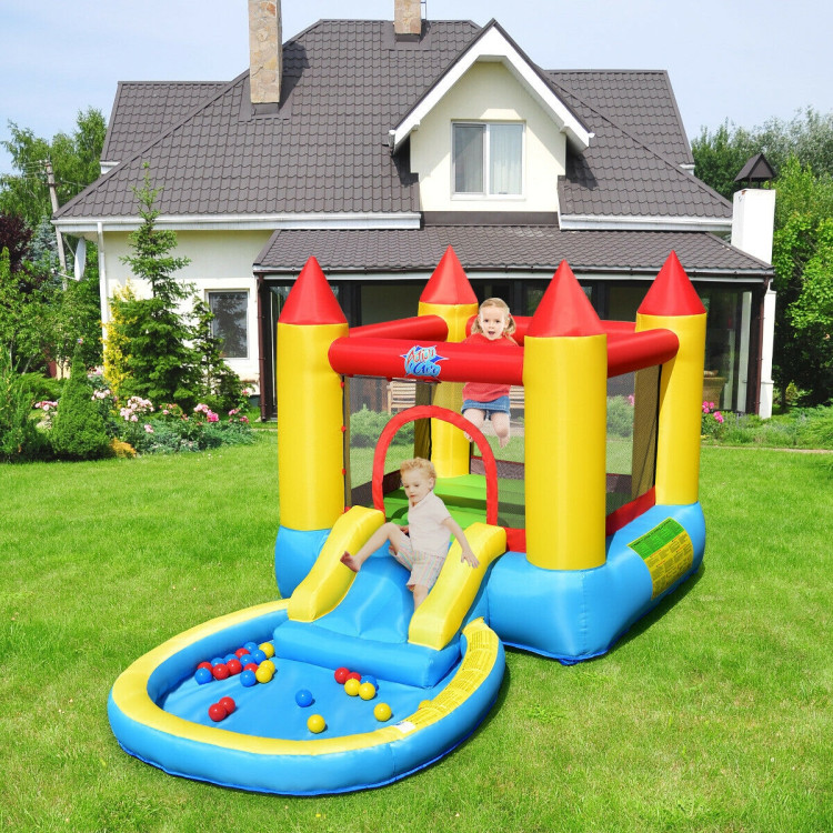 Inflatable Kids Slide Bounce House with 580w BlowerCostway Gallery View 1 of 12