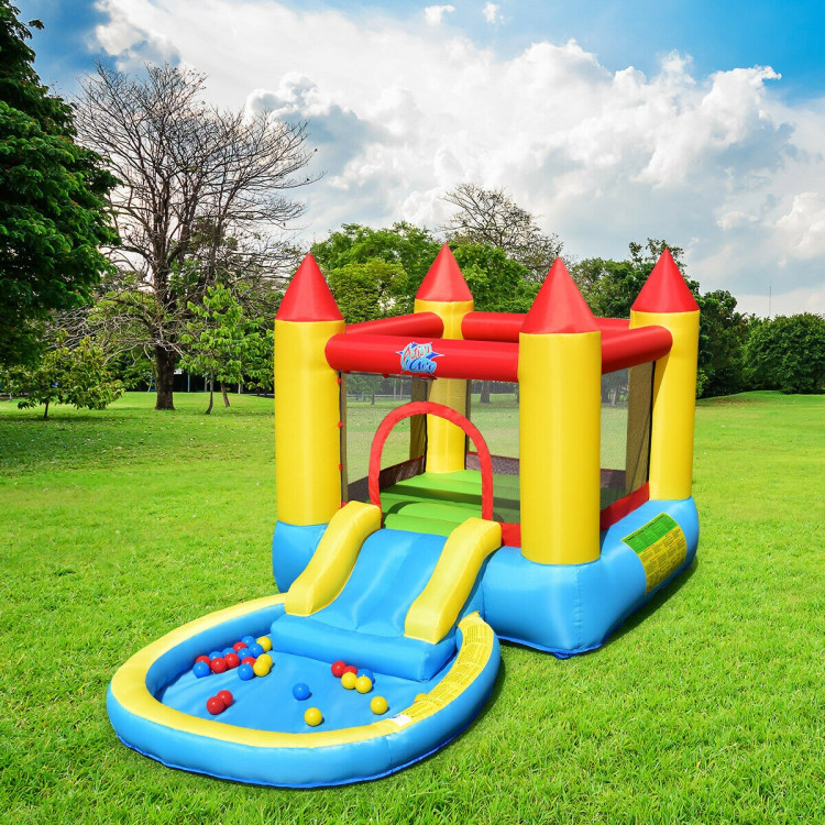 Inflatable Kids Slide Bounce House with 580w BlowerCostway Gallery View 6 of 12